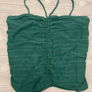 Anthropologie Green Ruched Women's Top